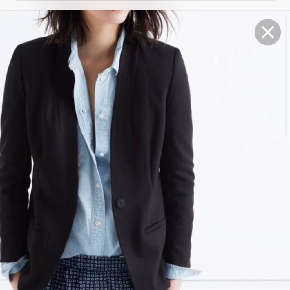 NWOT Madewell Tribune blazer sz 12 black